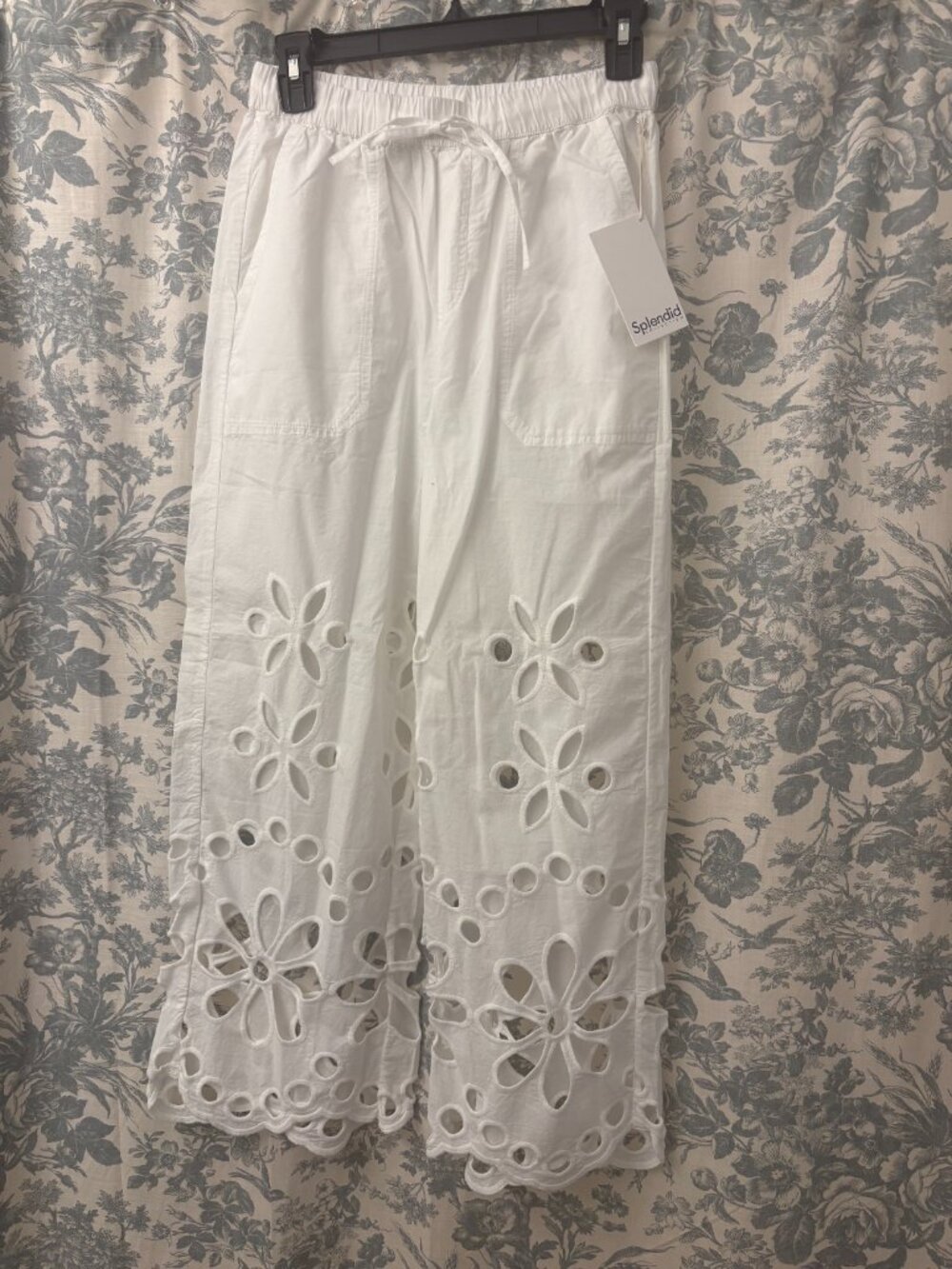 Splendid Emma Eyelet Pant Size XS White